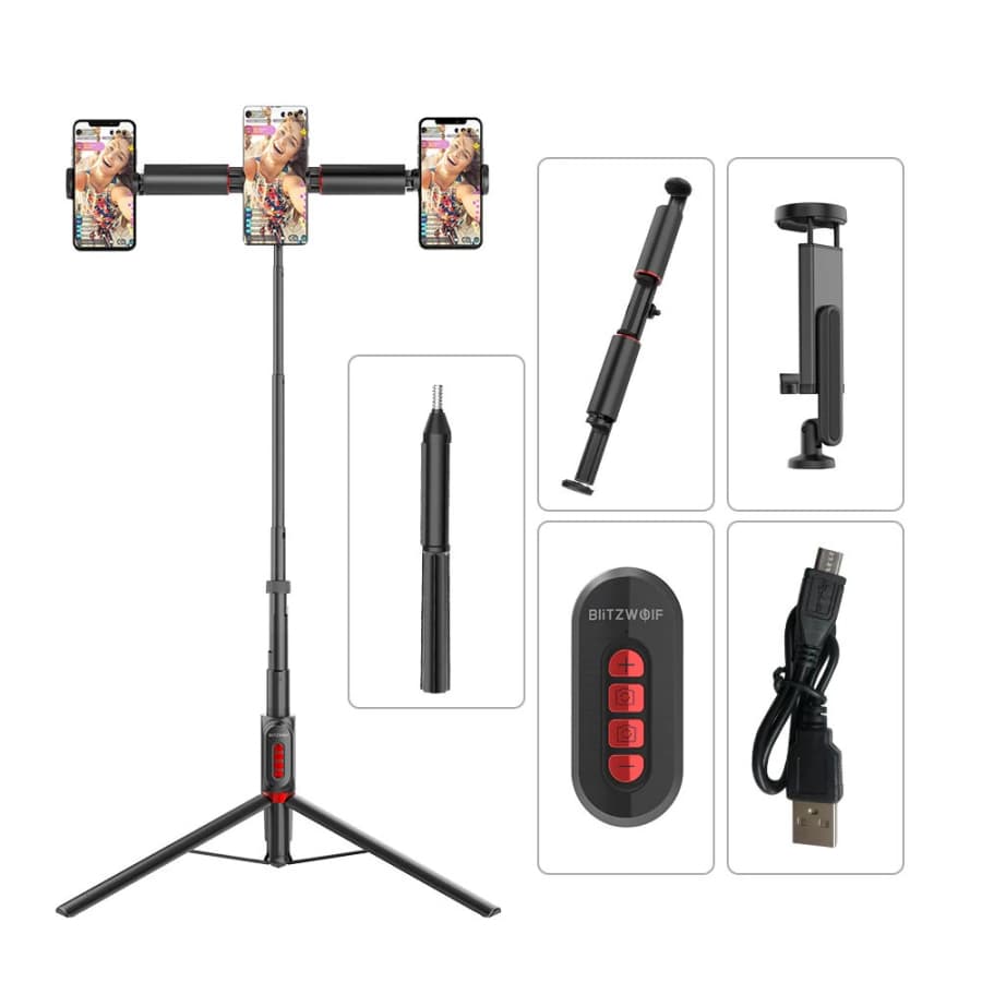 BlitzWolf Bluetooth Selfie Stick Tripod for $27 BlitzWolf Bluetooth Selfie Stick Tripod for $27