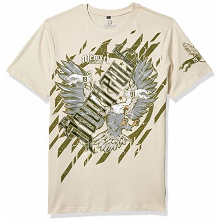 Southpole Men's Short Sleeve Fashion T-Shirt, Bone Eagle Wing, Small for $11
