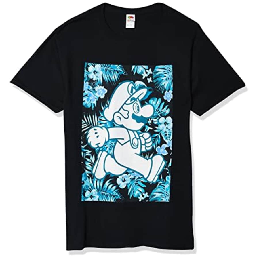 Nintendo Men's T-Shirt, Black, XXX-Large for $6