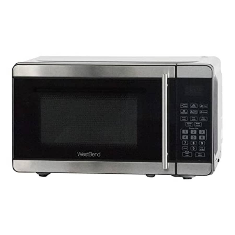 West Bend WBMW71S Microwave Oven 700-Watts Compact with 6 Pre Cooking Settings, Speed Defrost, for $110