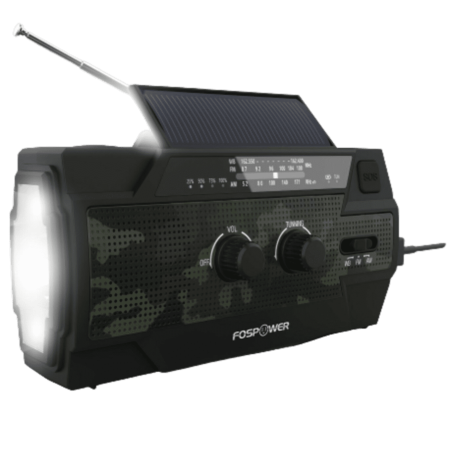 FosPower Solar Crank Emergency Weather Radio & 4,000mAh Power Bank for $36 FosPower Solar Crank Emergency Weather Radio & 4,000mAh Power Bank for $36