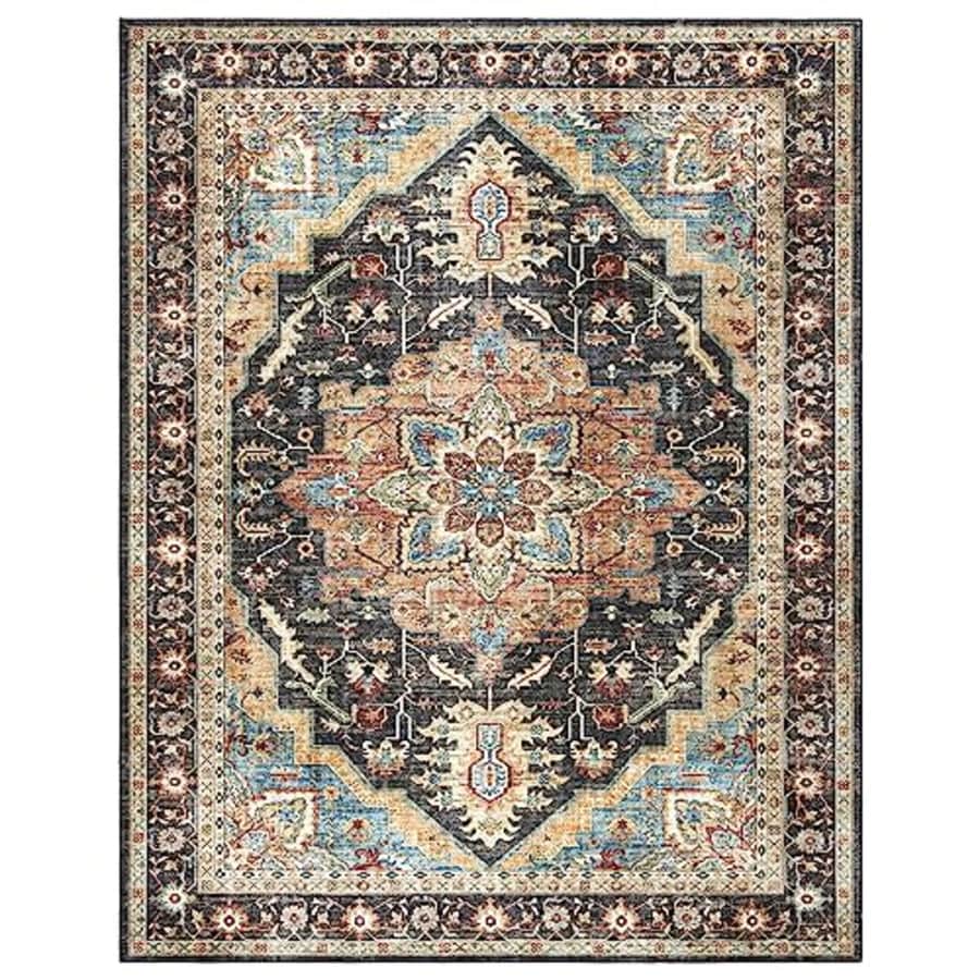 Gertmenian Printed Indoor Boho Area Rug - Non Slip, Ultra Thin, Super Strong, Tufted Rug - Home for $79 Gertmenian Printed Indoor Boho Area Rug - Non Slip, Ultra Thin, Super Strong, Tufted Rug - Home for $79