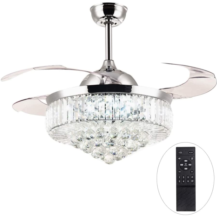 Moooni 42" LED Crystal Fandelier for $160