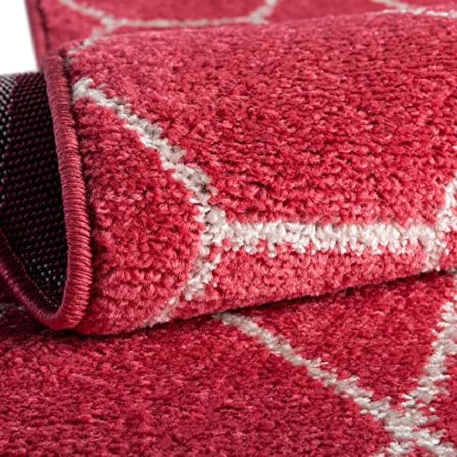 Unique Loom Trellis Frieze Collection Area Rug Modern Morroccan Inspired Geometric Lattice Design for $26