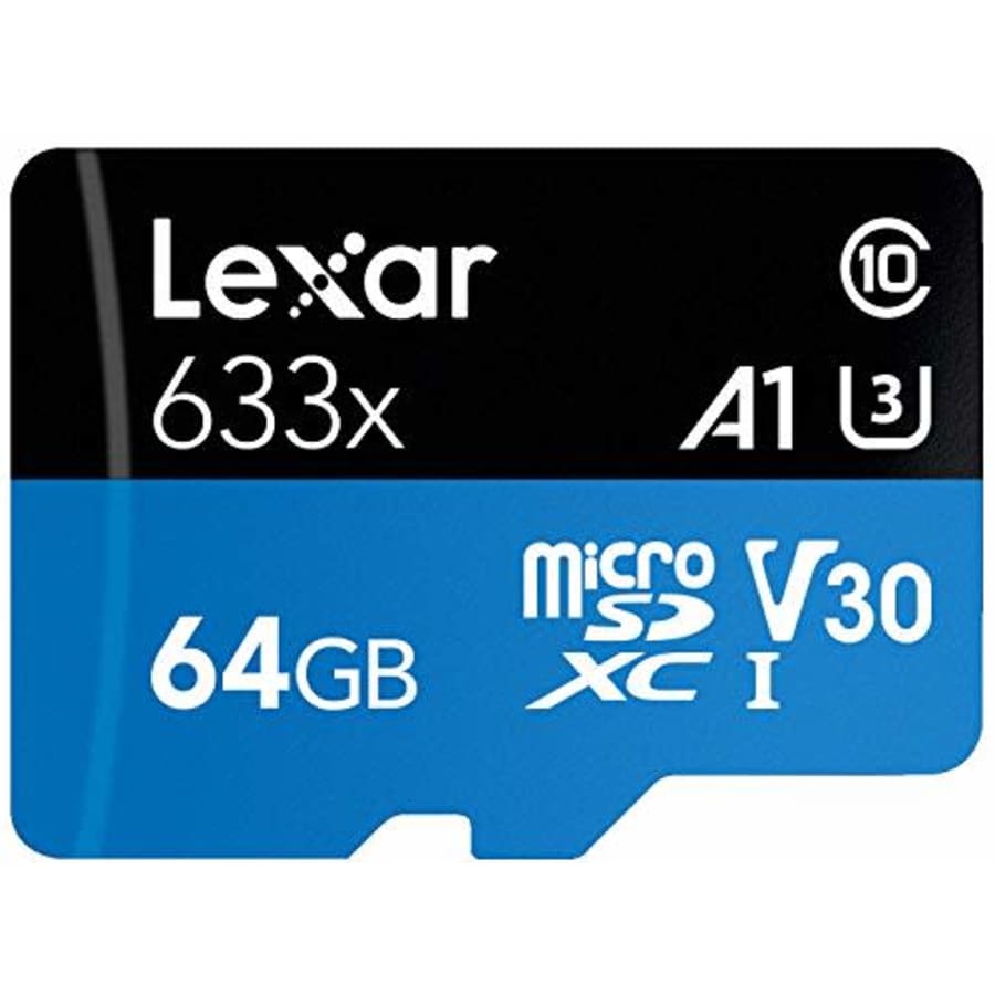 Lexar High-Performance 633x 64GB MicroSDXC UHS-I Card with SD Adapter (LSDMI64GBBNL633A) for $17 Lexar High-Performance 633x 64GB MicroSDXC UHS-I Card with SD Adapter (LSDMI64GBBNL633A) for $17
