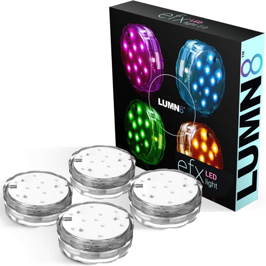 Lumin EFX LED Waterproof Lights 4-Pack for $9