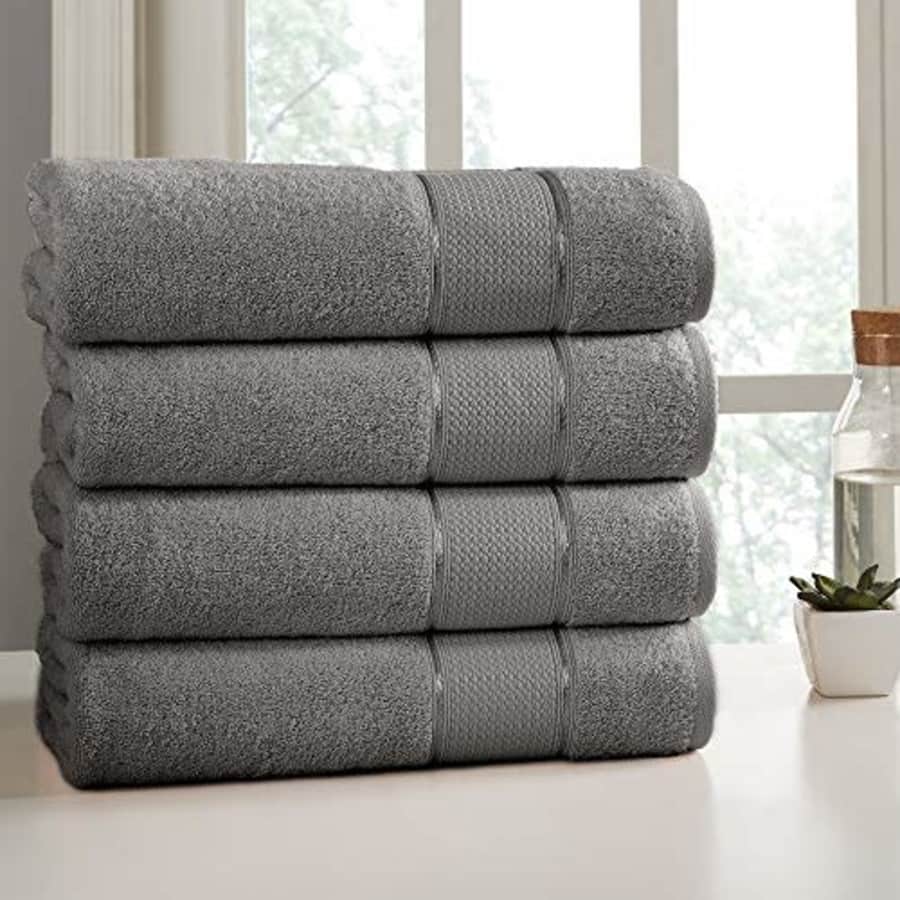 Amrapur Overseas 4-Pack SpunLoft Bath Sheet Charcoal 35x66 for $69 Amrapur Overseas 4-Pack SpunLoft Bath Sheet Charcoal 35x66 for $69