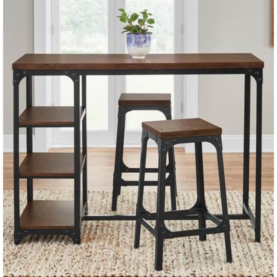 StyleWell Wood and Metal 3-Piece Dining Set for $155