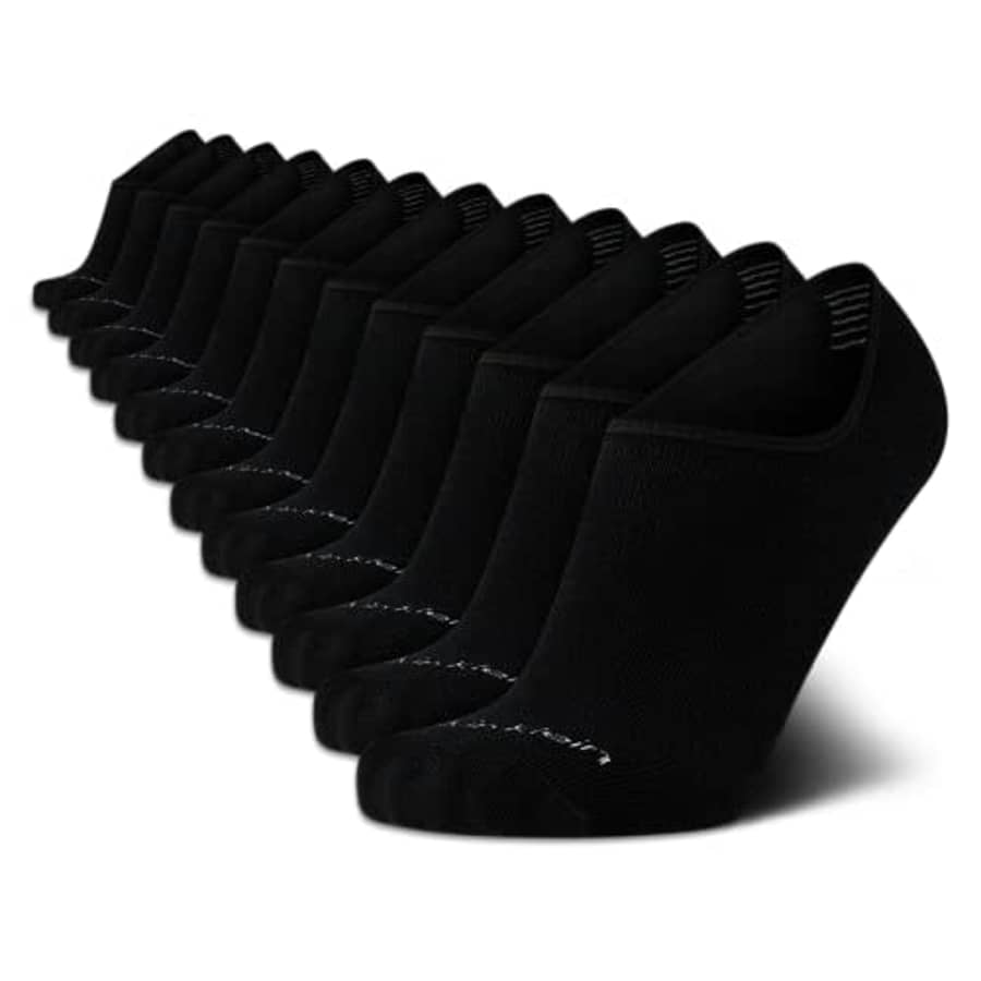 Calvin Klein Men's Socks - Low Cut Ankle Socks (12 Pack), Size 7-12, Black for $40