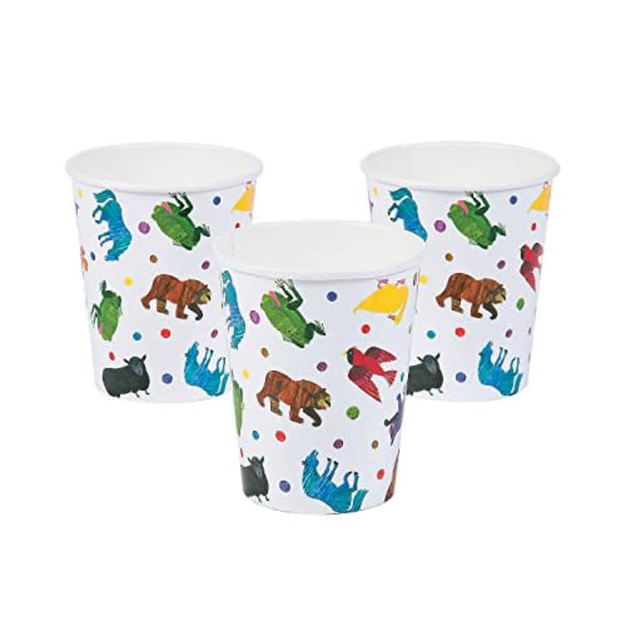 Fun Express Eric Carle Brown Bear, Brown Bear, What Do You See? Paper Cups - Party Supplies - Print for $10