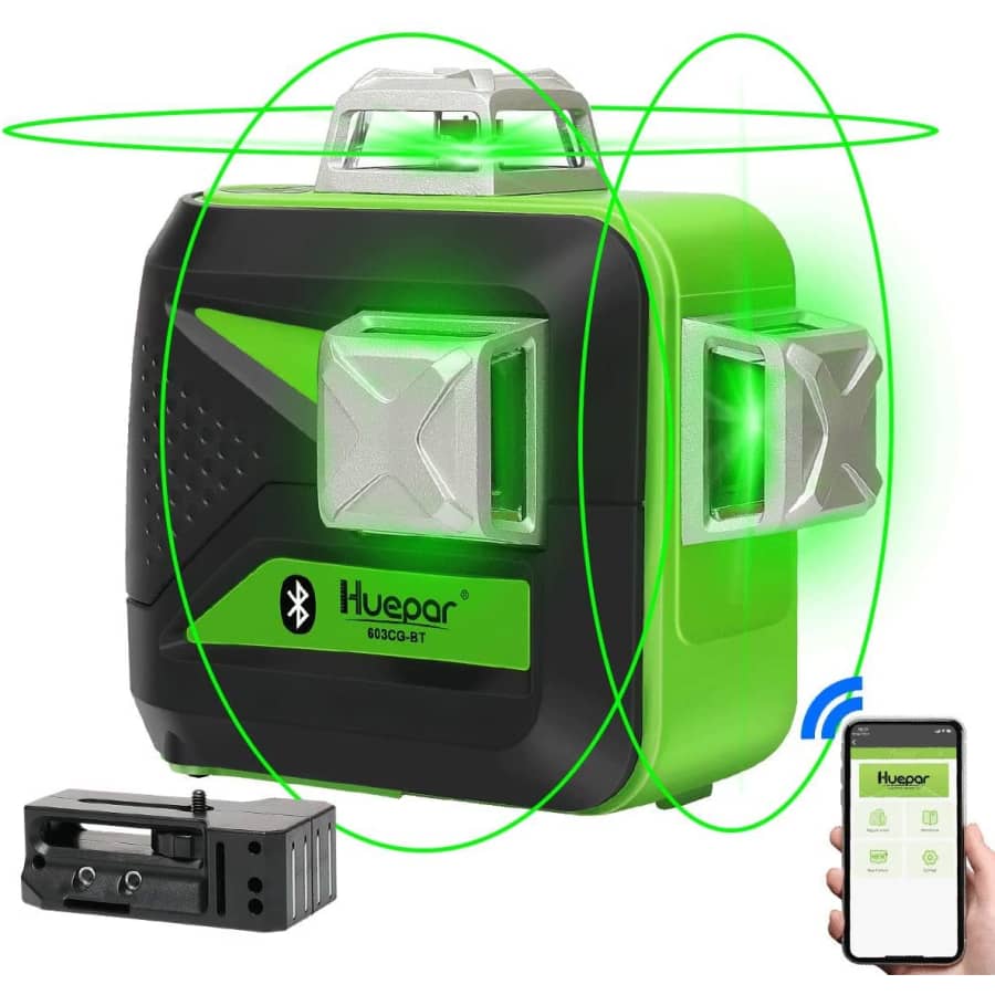 Huepar 3 x 360-Degree Green Beam 3D Laser Level with Bluetooth for $153 Huepar 3 x 360-Degree Green Beam 3D Laser Level with Bluetooth for $153