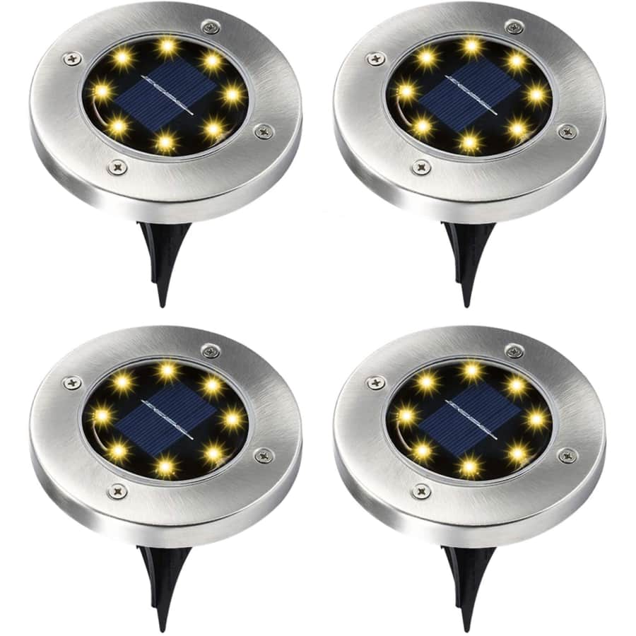 Elfeland Solar Ground Lights 4-Pack for $9
