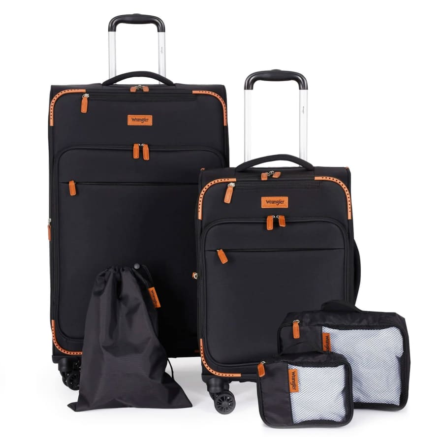Wrangler 5-Piece Softside Spinner Luggage Set for $70 Wrangler 5-Piece Softside Spinner Luggage Set for $70