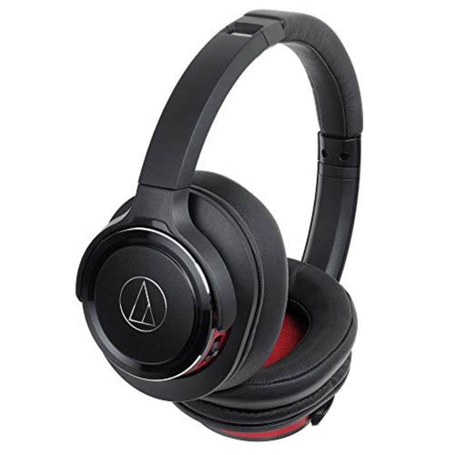 Audio-Technica ATH-WS660BTBRD Solid Bass Bluetooth Wireless Over-Ear Headphones with Built-In Mic & for $85