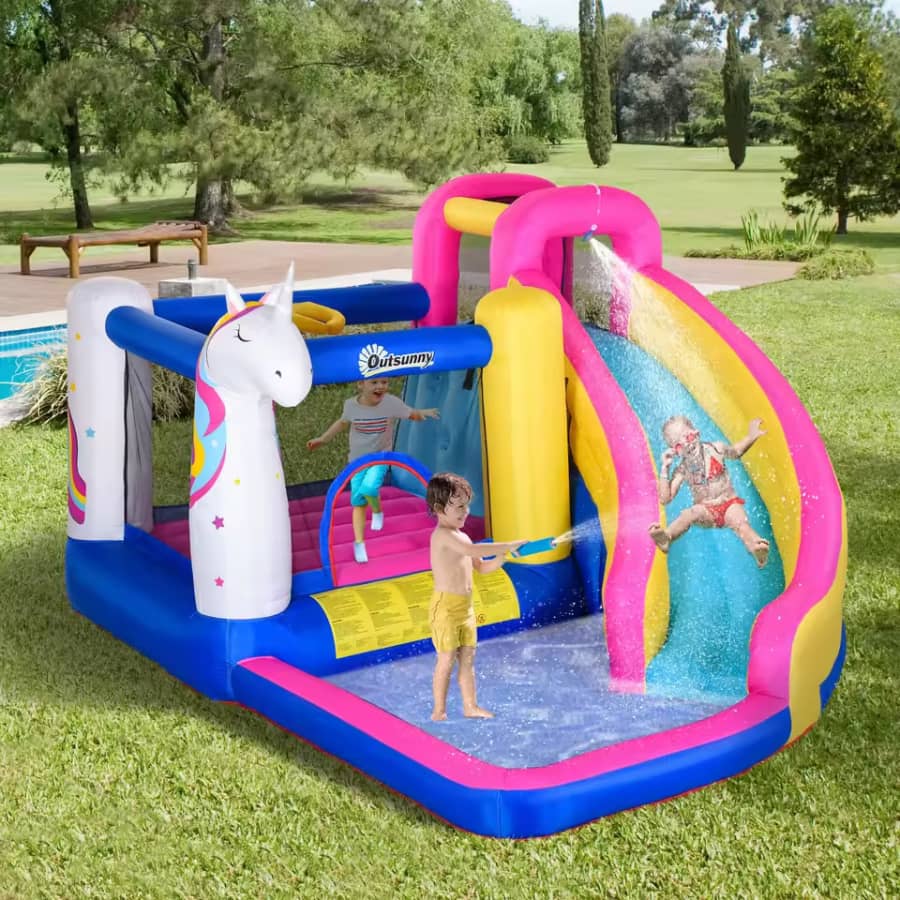 Unicorn 5-in-1 Large Inflatable Bounce House for $214 Unicorn 5-in-1 Large Inflatable Bounce House for $214