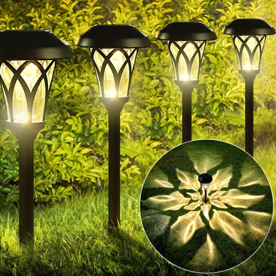 Beau Jardin Glass Solar Pathway Landscape LED Lights 8-Pack for $37 Beau Jardin Glass Solar Pathway Landscape LED Lights 8-Pack for $37