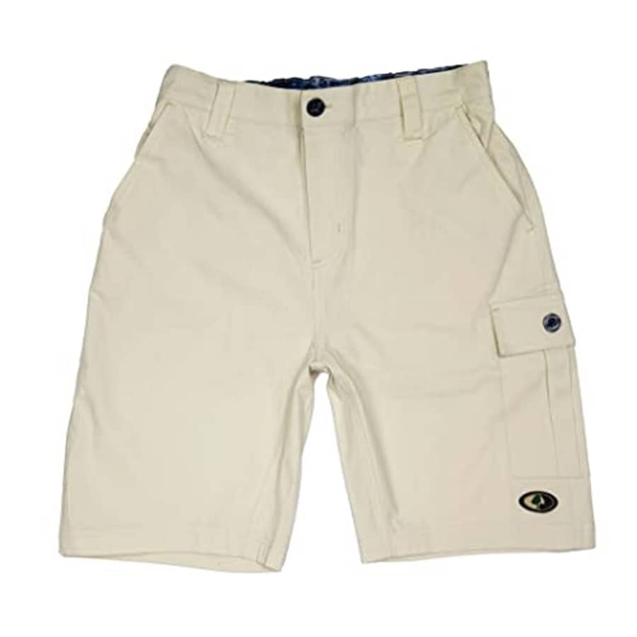 Mossy Oak Men's Standard Cargo, Stretch Hiking Shorts, Pistachio, Small for $20