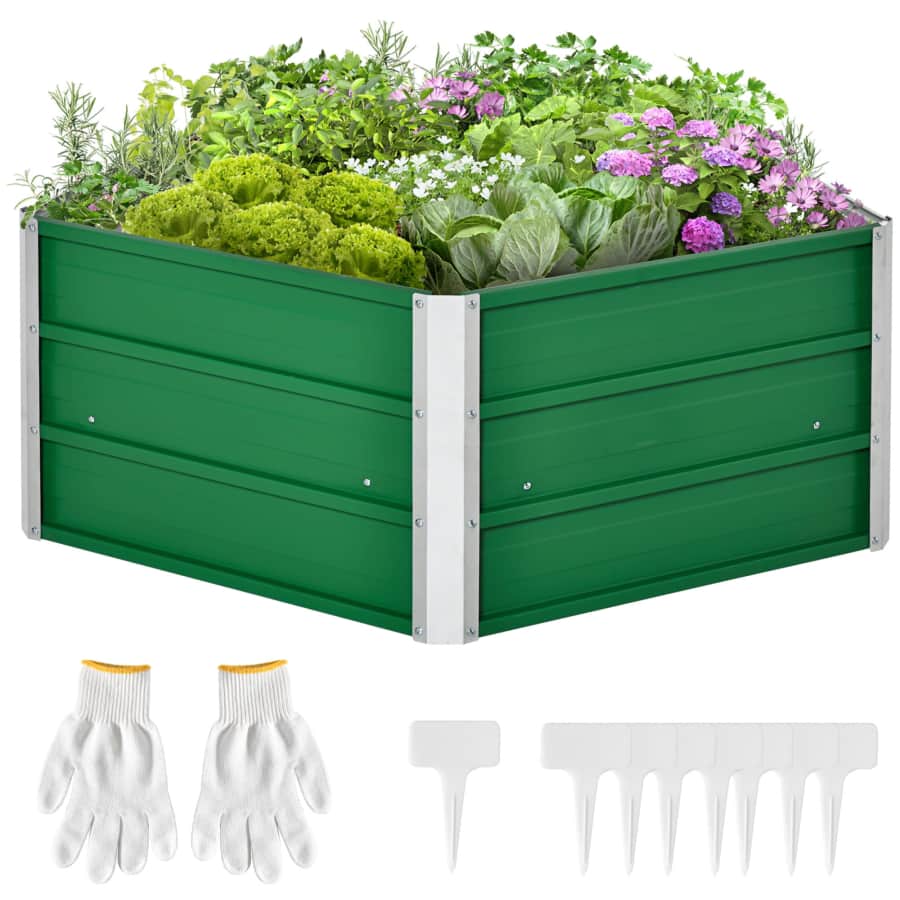 Outsunny Galvanized Raised Garden Bed for $35