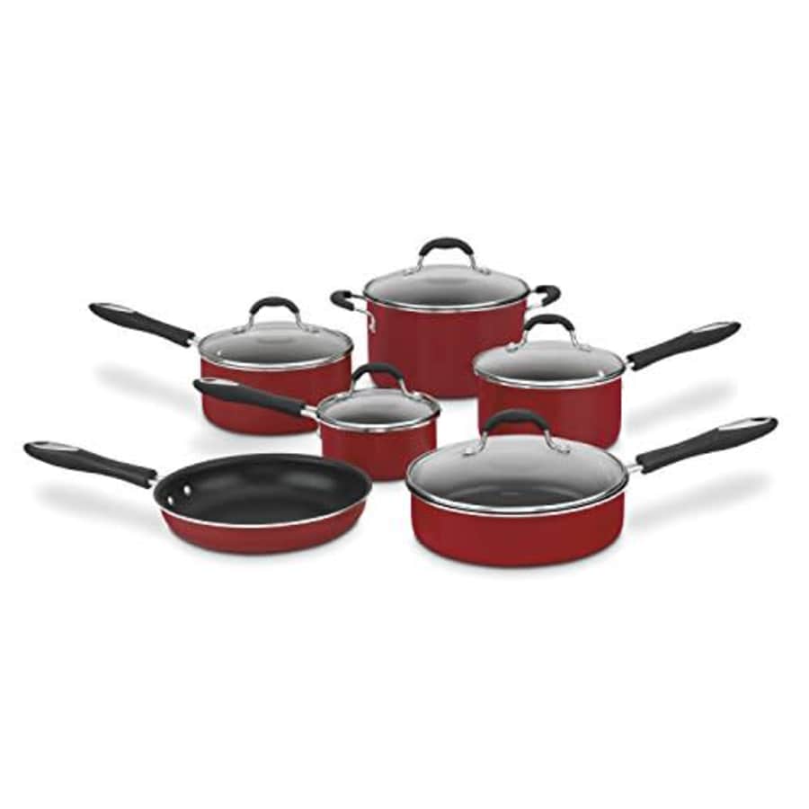 Cuisinart 55-11R Advantage Nonstick 11-Piece Cookware Set, Red for $118