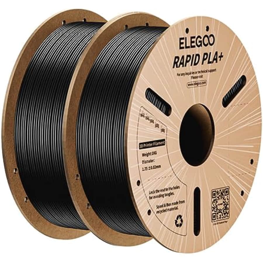 ELEGOO High Speed PLA+ Filament 1.75mm Black 2KG, Rapid PLA Plus 3D Printer Filament Tough and High for $25 ELEGOO High Speed PLA+ Filament 1.75mm Black 2KG, Rapid PLA Plus 3D Printer Filament Tough and High for $25
