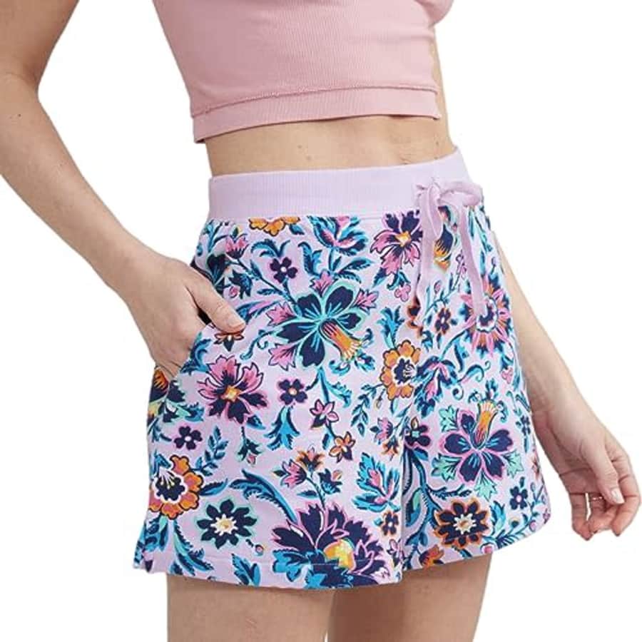Vera Bradley Women's French Terry Shorts With Pockets (Extended Size Range), Cloud Vine Multi, Large for $28