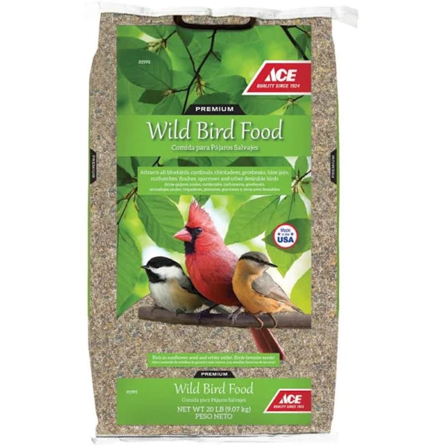 Ace Premium Wild Bird Food 20-lb. Bag for $10 Ace Premium Wild Bird Food 20-lb. Bag for $10