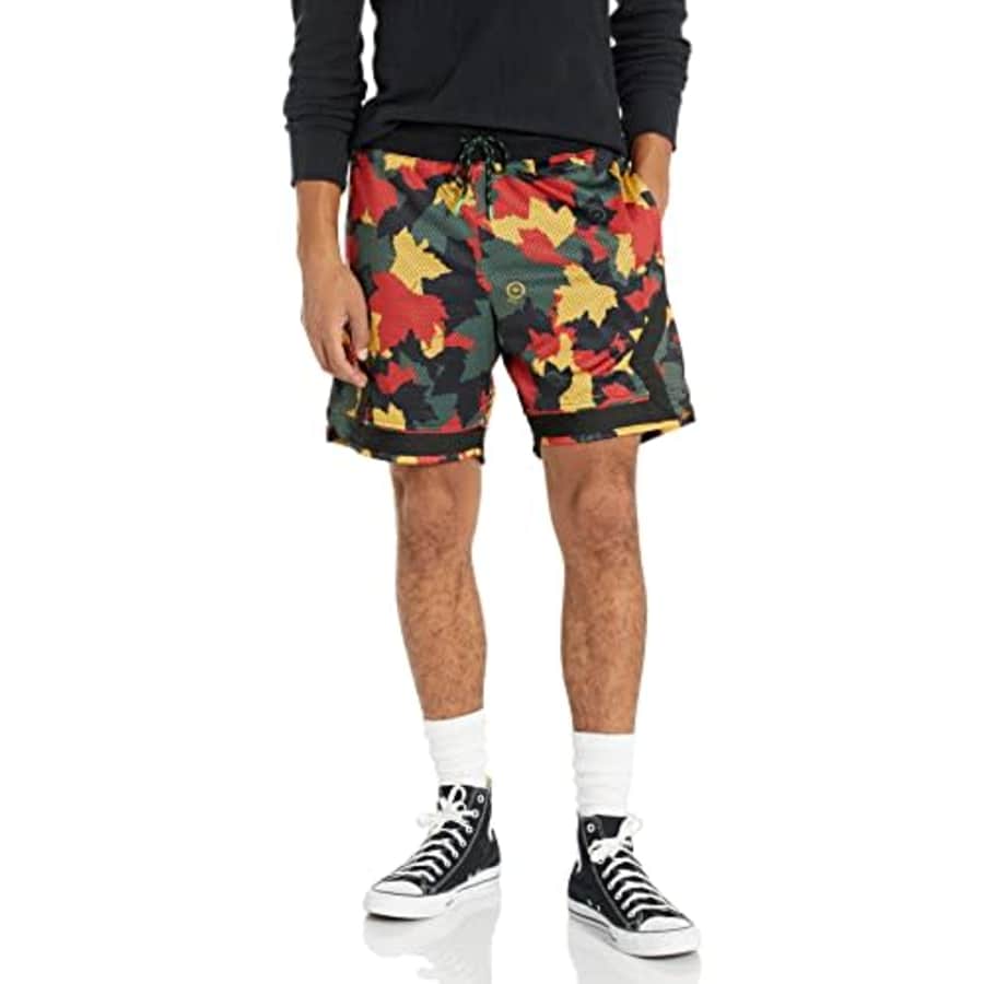 LRG Lifted Research Group Men's Shorts, Maple Multicolor, Medium for $45