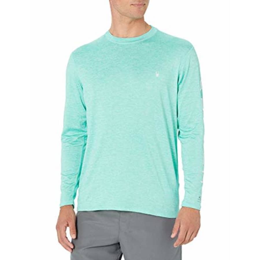 Spyder Men's Standard Heather Long Sleeve Rashguard, Grey, Medium for $20
