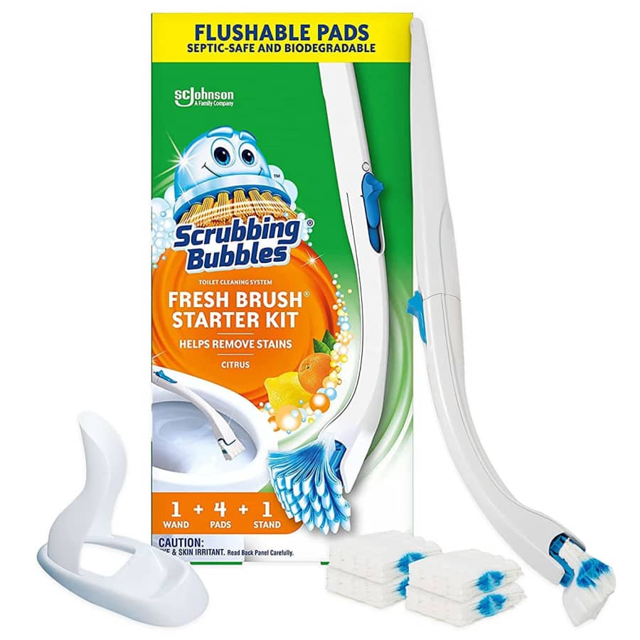 Scrubbing Bubbles Fresh Brush Toilet Bowl Cleaning System Starter Kit for $8 Scrubbing Bubbles Fresh Brush Toilet Bowl Cleaning System Starter Kit for $8