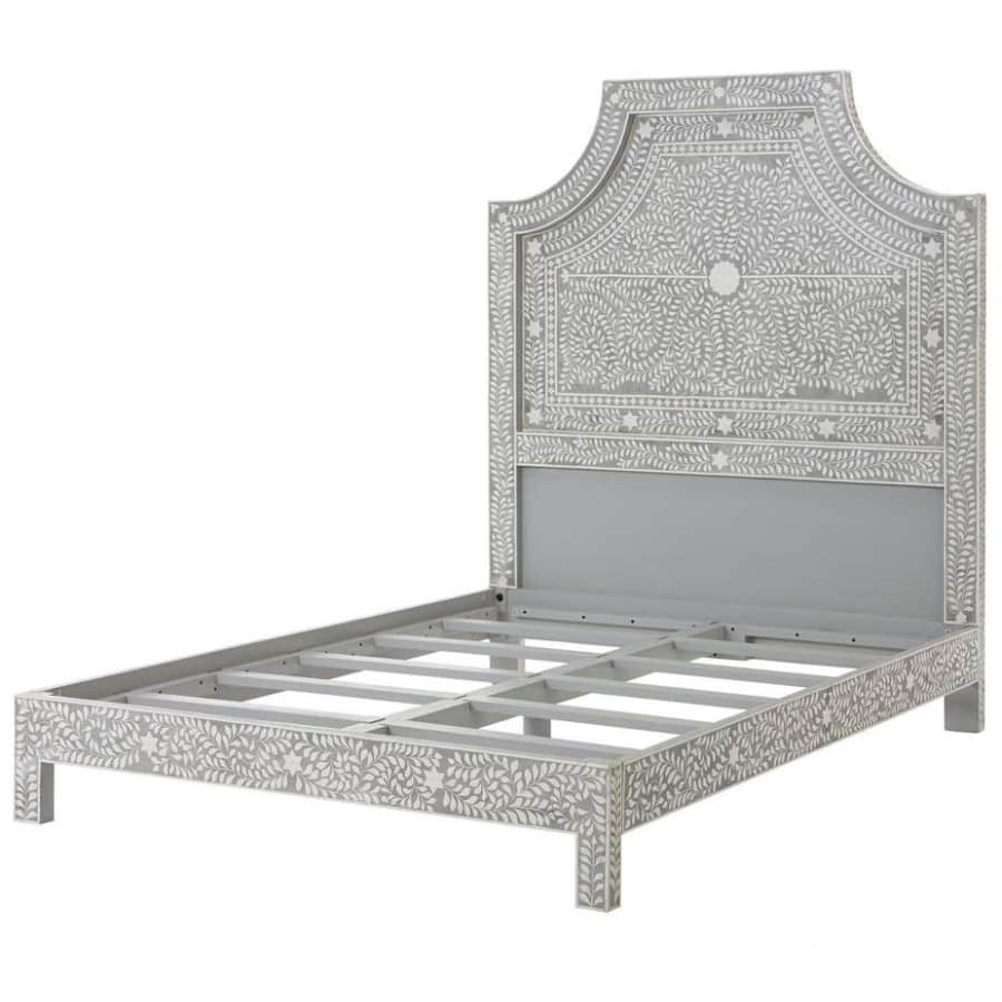 Home Decorators Collection Dhara Inlaid Solid Hardwood Queen Bed for $1,099