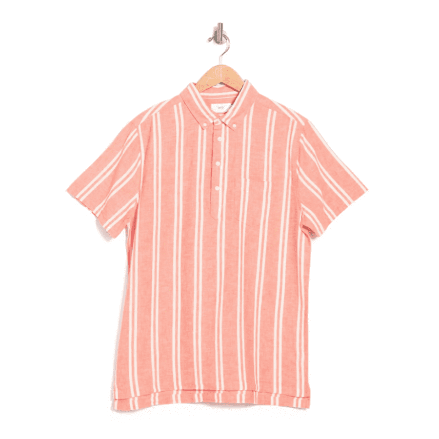 Onia Men's Josh Linen Blend Stripe Polo for $20