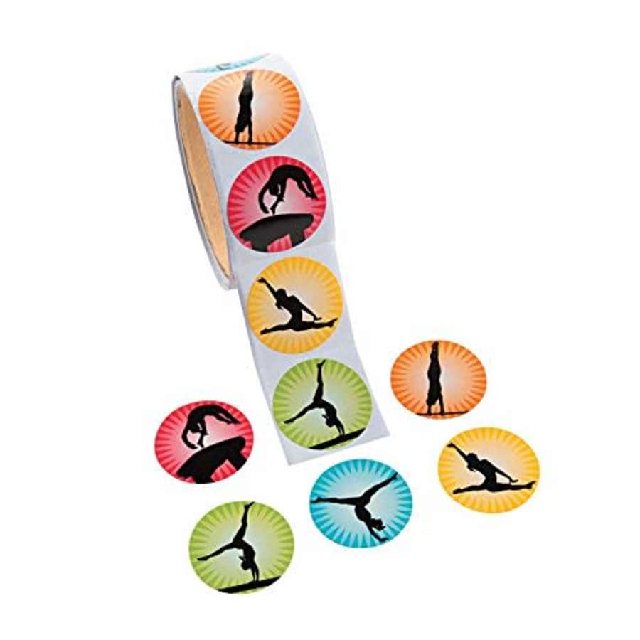 Fun Express Gymnastics Stickers - 100 per roll - Rewards, Handouts and Party Supplies for $7 Fun Express Gymnastics Stickers - 100 per roll - Rewards, Handouts and Party Supplies for $7