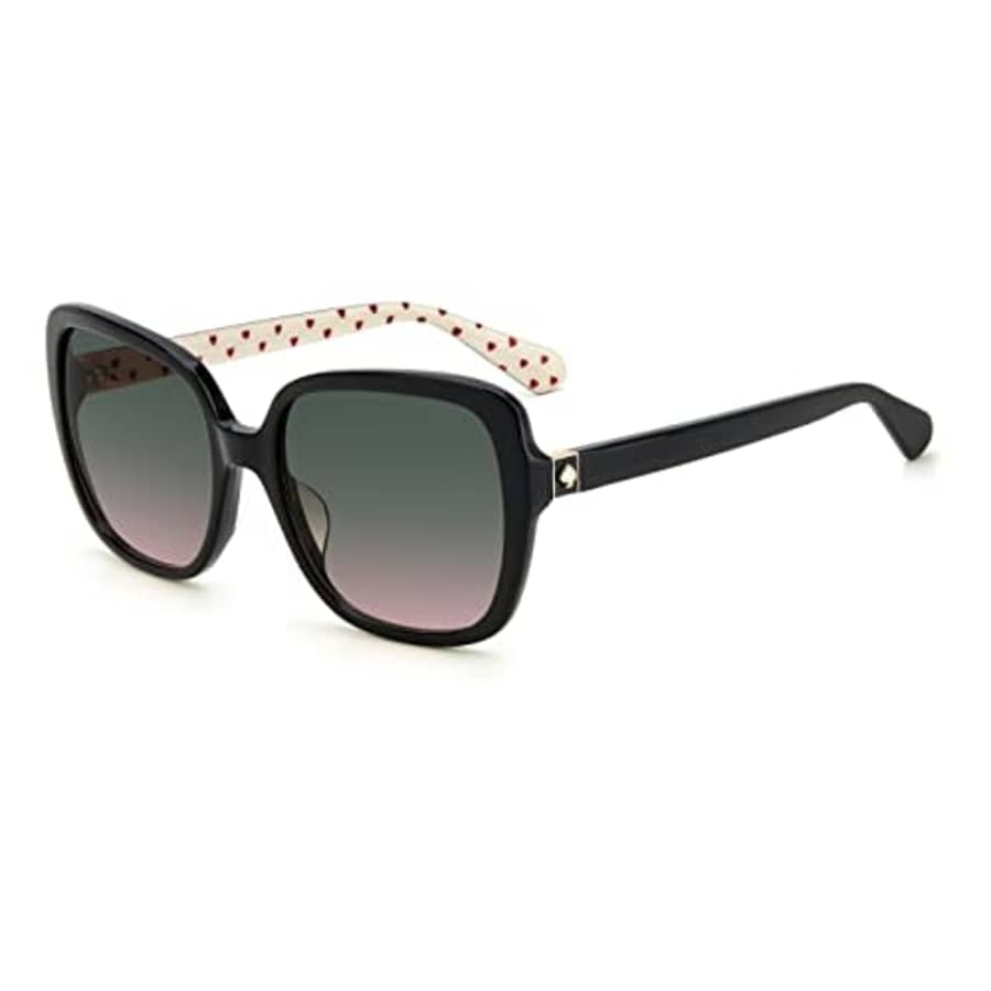 Kate Spade New York Women's Wilhemina/S Square Sunglasses, Black/Green Shaded Pink, 55mm, 18mm for $40 Kate Spade New York Women's Wilhemina/S Square Sunglasses, Black/Green Shaded Pink, 55mm, 18mm for $40