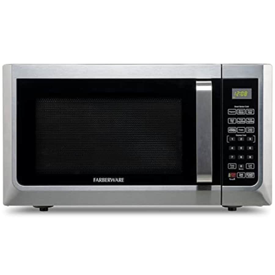Farberware FMG13SS Countertop, 1.3 Cu. Ft. 1100 Watt Microwave Oven with Smart Sensor Cooking, LED for $125 Farberware FMG13SS Countertop, 1.3 Cu. Ft. 1100 Watt Microwave Oven with Smart Sensor Cooking, LED for $125