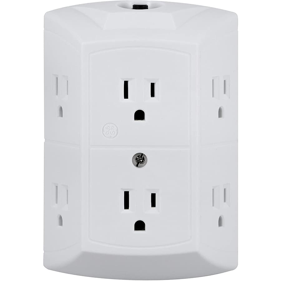 GE 6-Outlet Adapter Spaced Wall Tap for $6 GE 6-Outlet Adapter Spaced Wall Tap for $6