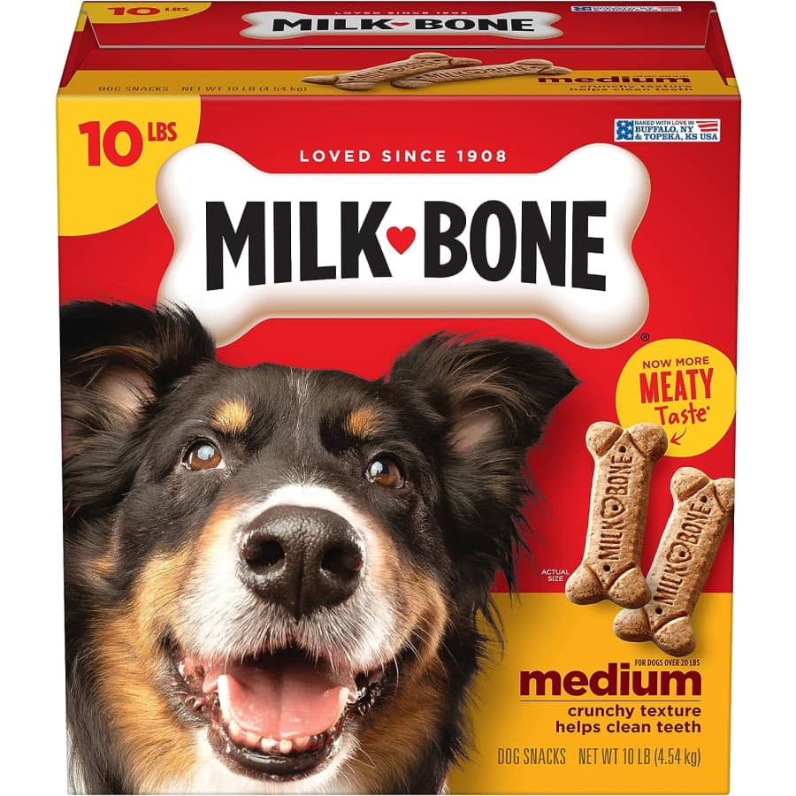 Milk-Bone Original Dog Biscuits 10-lb. Box for $8.24 via Sub & Save