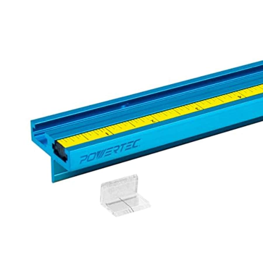 POWERTEC 71131 Aluminum Double T-Track Fence Cap Kit, Right to Left Adhesive Tape Measure and for $42