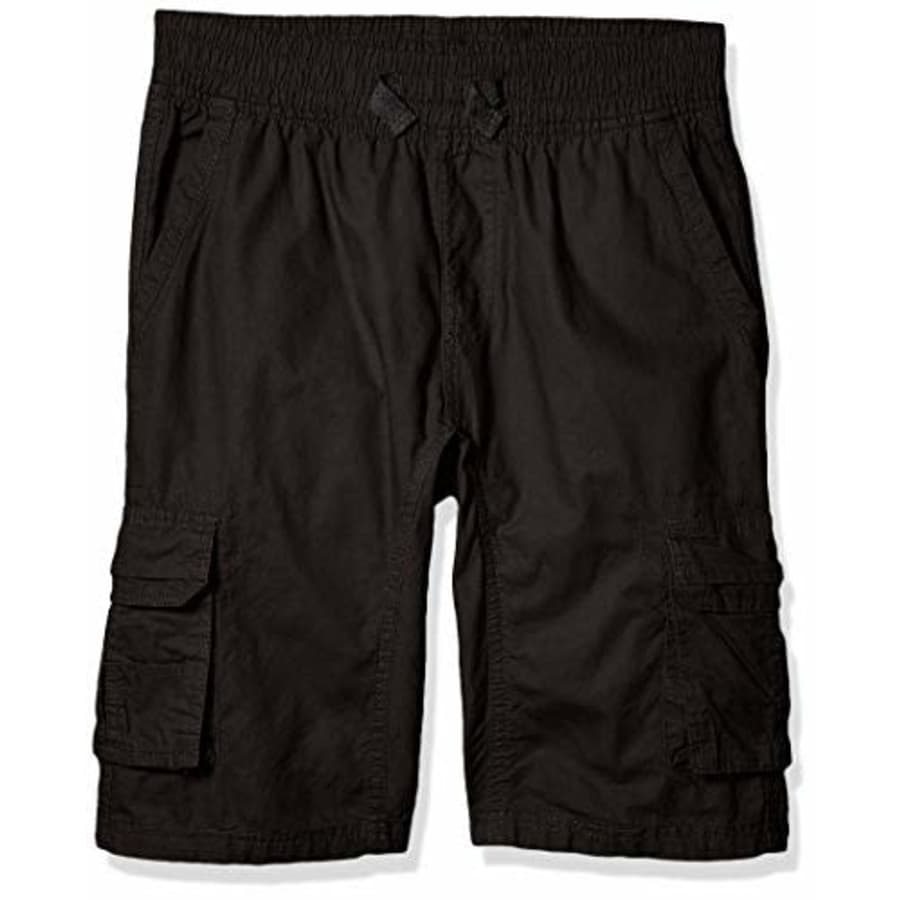 Southpole - Kids Boys' Big Belted Mini Canvas Cargo Shorts in, Black 4, Medium for $33