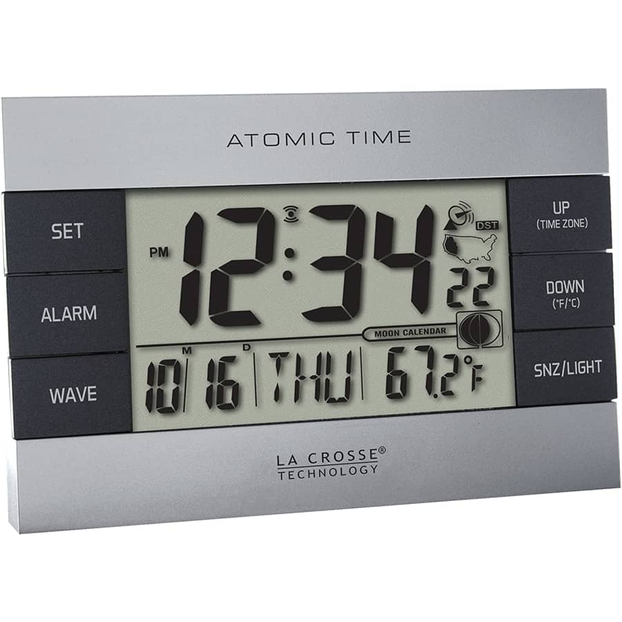 La Crosse Atomic Digital Alarm Clock for $15