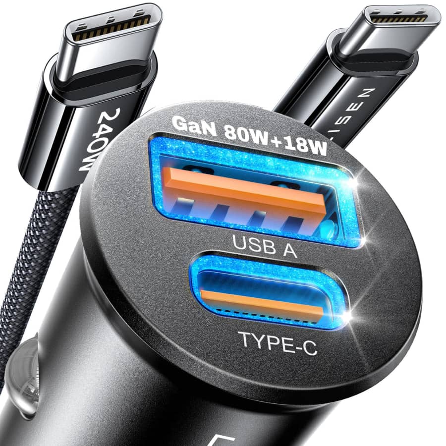 Lisen 80W USB-C Car Charger for $13 w/ Prime