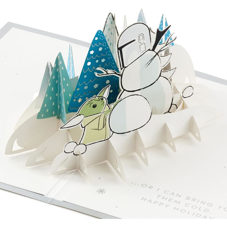 Hallmark Signature Paper Wonder Baby Yoda Pop-Up Holiday Card for $3