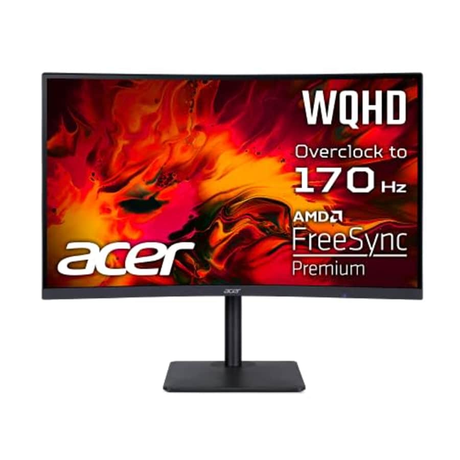Acer Nitro XZ273U Pbmiiphx 27" 1000R Curved Zero-Frame WQHD (2560 x 1440) Gaming Monitor with AMD for $405