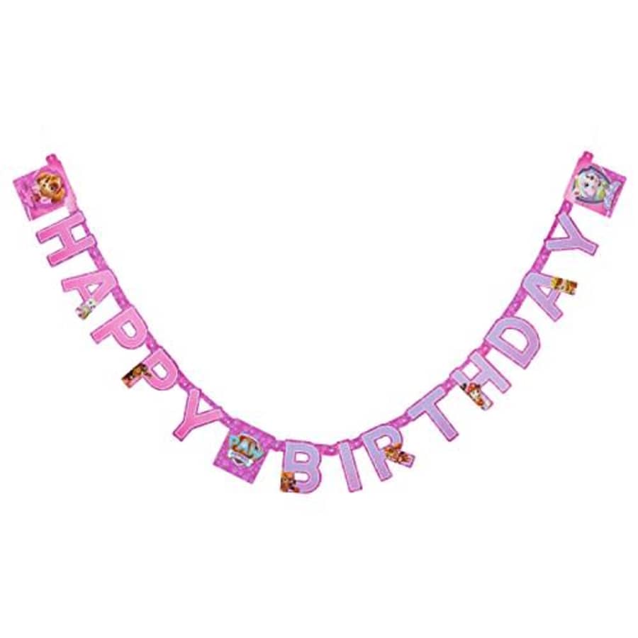 American Greetings Pink Paw Patrol Party Supplies, Banner (1-Count) for $15