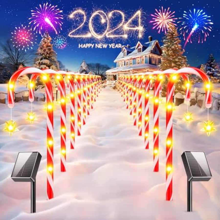 19" Candy Cane Solar LED Light 24-Pack for $30 19" Candy Cane Solar LED Light 24-Pack for $30