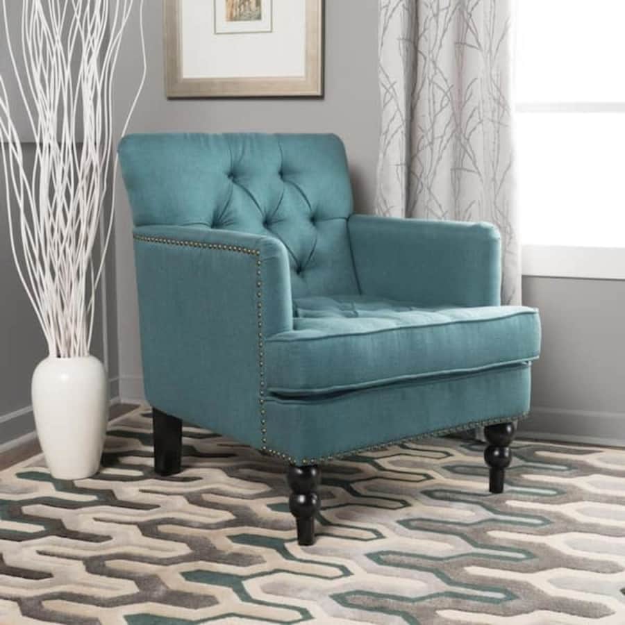 Noble House Malone Tufted Fabric Club Chair for $115 Noble House Malone Tufted Fabric Club Chair for $115