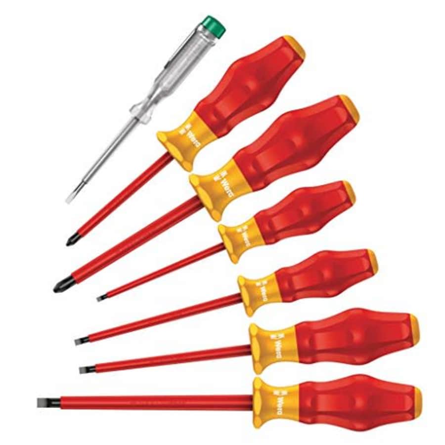 Wera Kraftform Comfort 1160i/7 Ergonomic Insulated Screwdriver Set, 6-Piece for $63