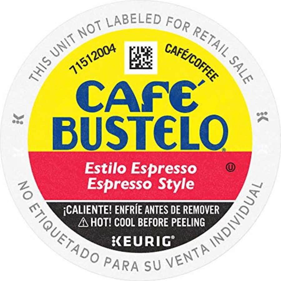 Cafe Bustelo Caf Bustelo Espresso Style Dark Roast Coffee, 24 Keurig K-Cup Pods for $7 Cafe Bustelo Caf Bustelo Espresso Style Dark Roast Coffee, 24 Keurig K-Cup Pods for $7