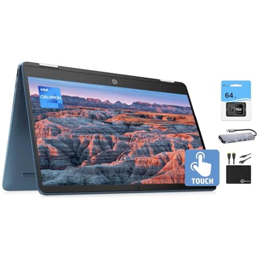 HP X360 Chromebook Spin 2-in-1 Convertible Laptop Business (2023),14" HD Touchscreen,Intel Celeron for $299