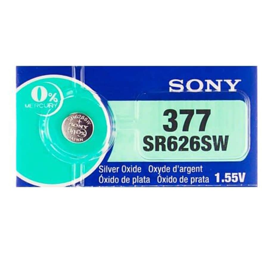 1 Box of 100 Sony 1.55v Silver Oxide Watch Batteries 377 SR626SW for $89