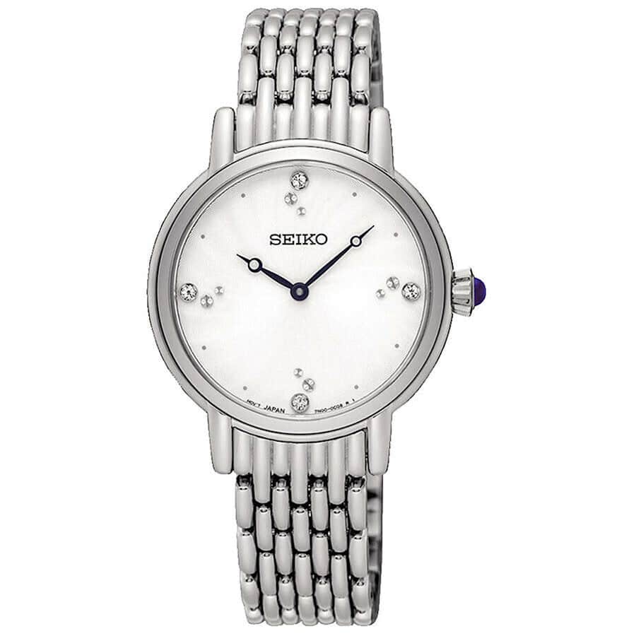 Seiko Women's Analog Quartz Crystals Stainless Steel Watch for $65 Seiko Women's Analog Quartz Crystals Stainless Steel Watch for $65